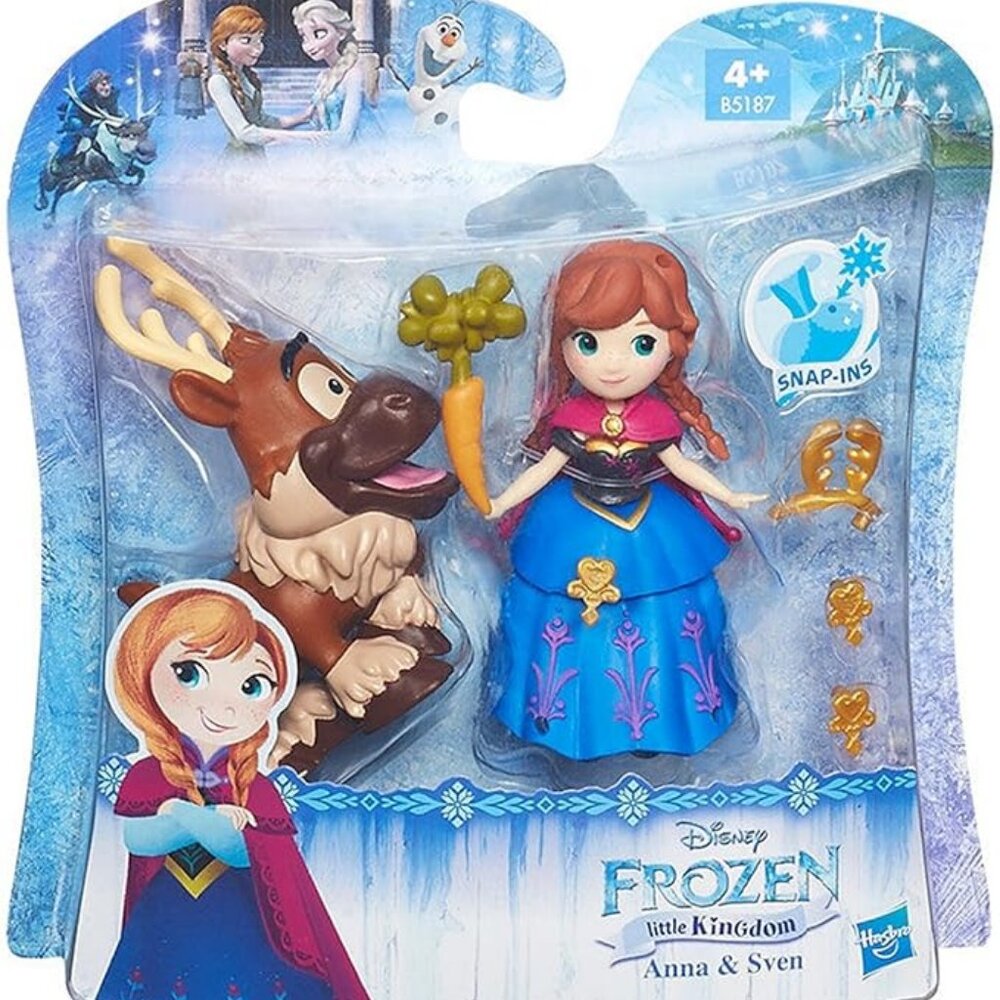 Disney Frozen Little Kingdom Anna and Sven Toy Hasbro NEW small figures